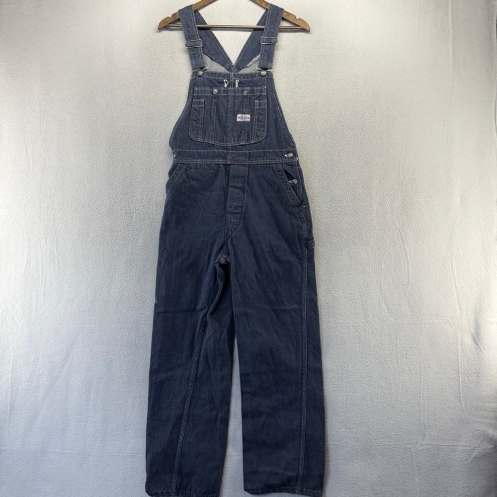Vintage K Mart Denim Overalls Mens 30x27 Blue Rugged Workwear Carpenter Cotton
